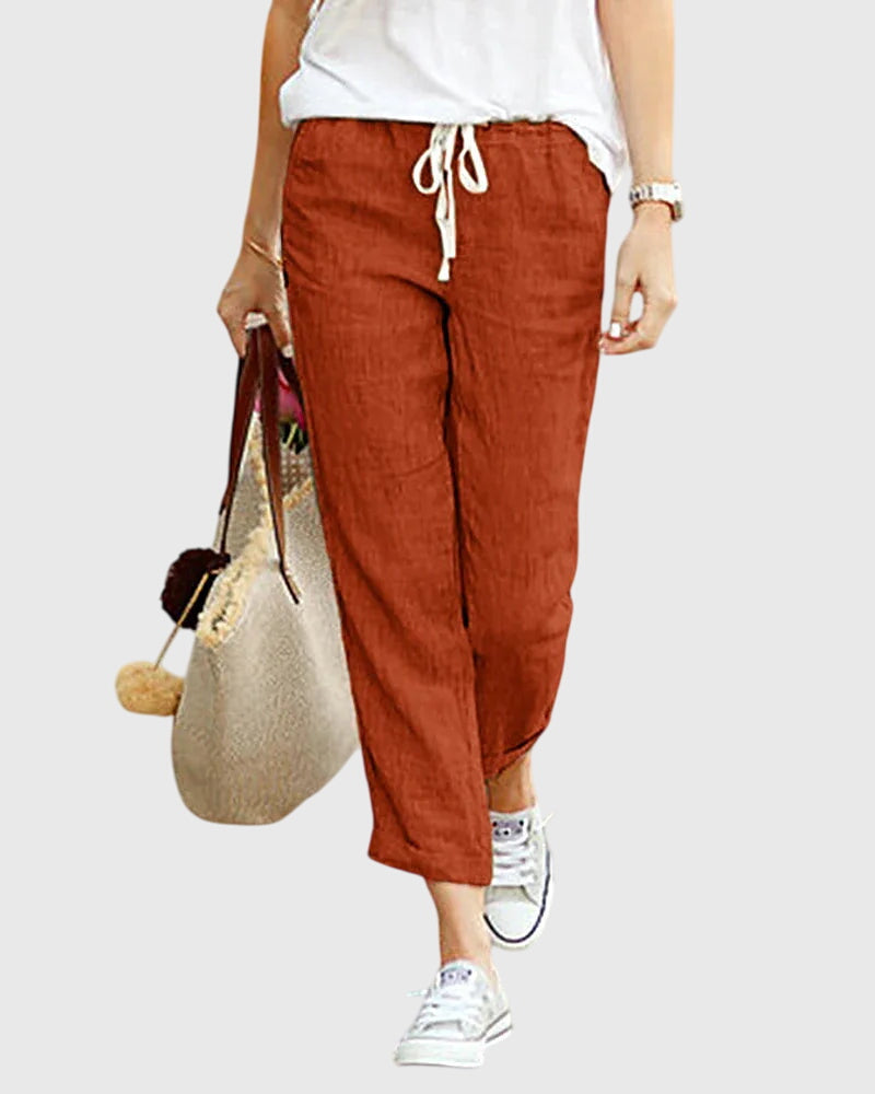 Pantaloni Estivi Donna Eleganti con Coulisse e Vita Elastica | Comfort e Stile per Ogni Occasione 3
