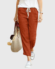 Pantaloni Estivi Donna Eleganti con Coulisse e Vita Elastica | Comfort e Stile per Ogni Occasione 3