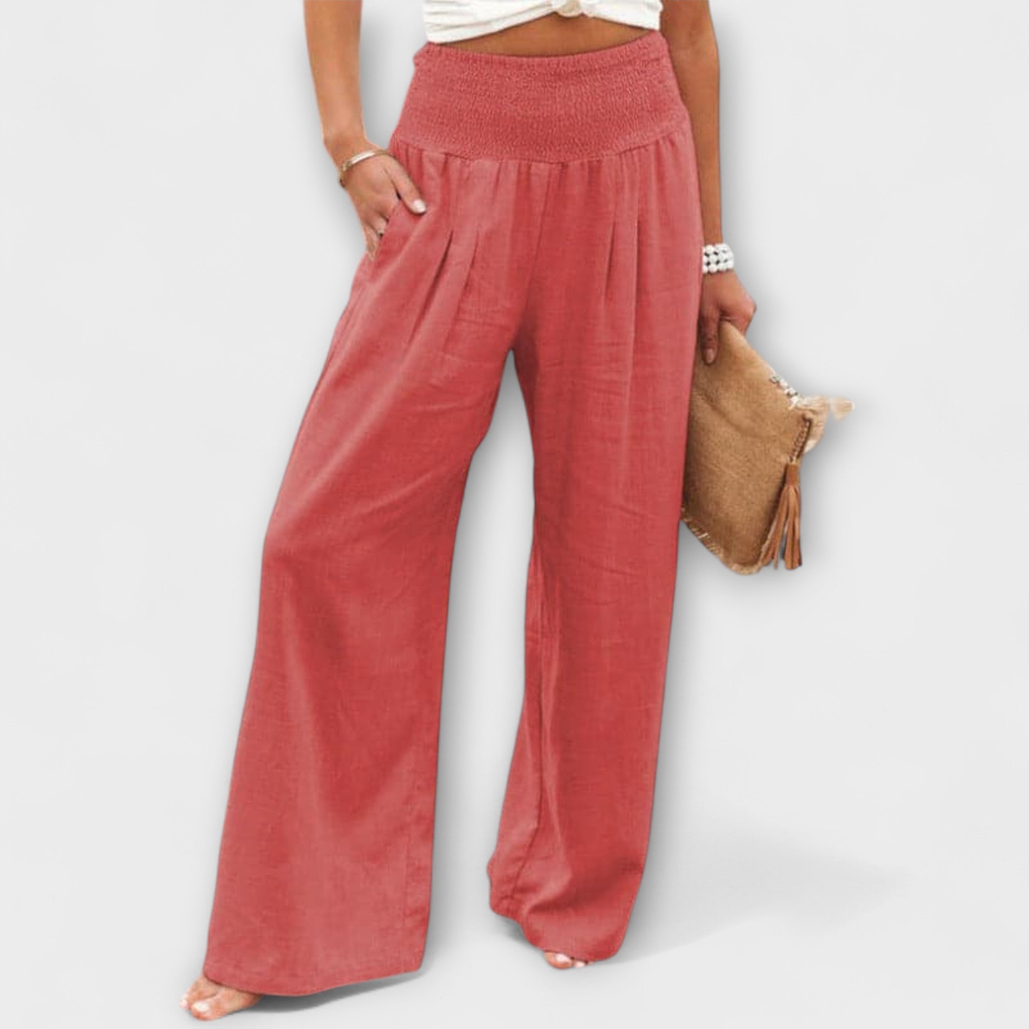Pantaloni Larghi Donna con Elastico in Vita | Comfort e Stile Versatile per Ogni Occasione 1
