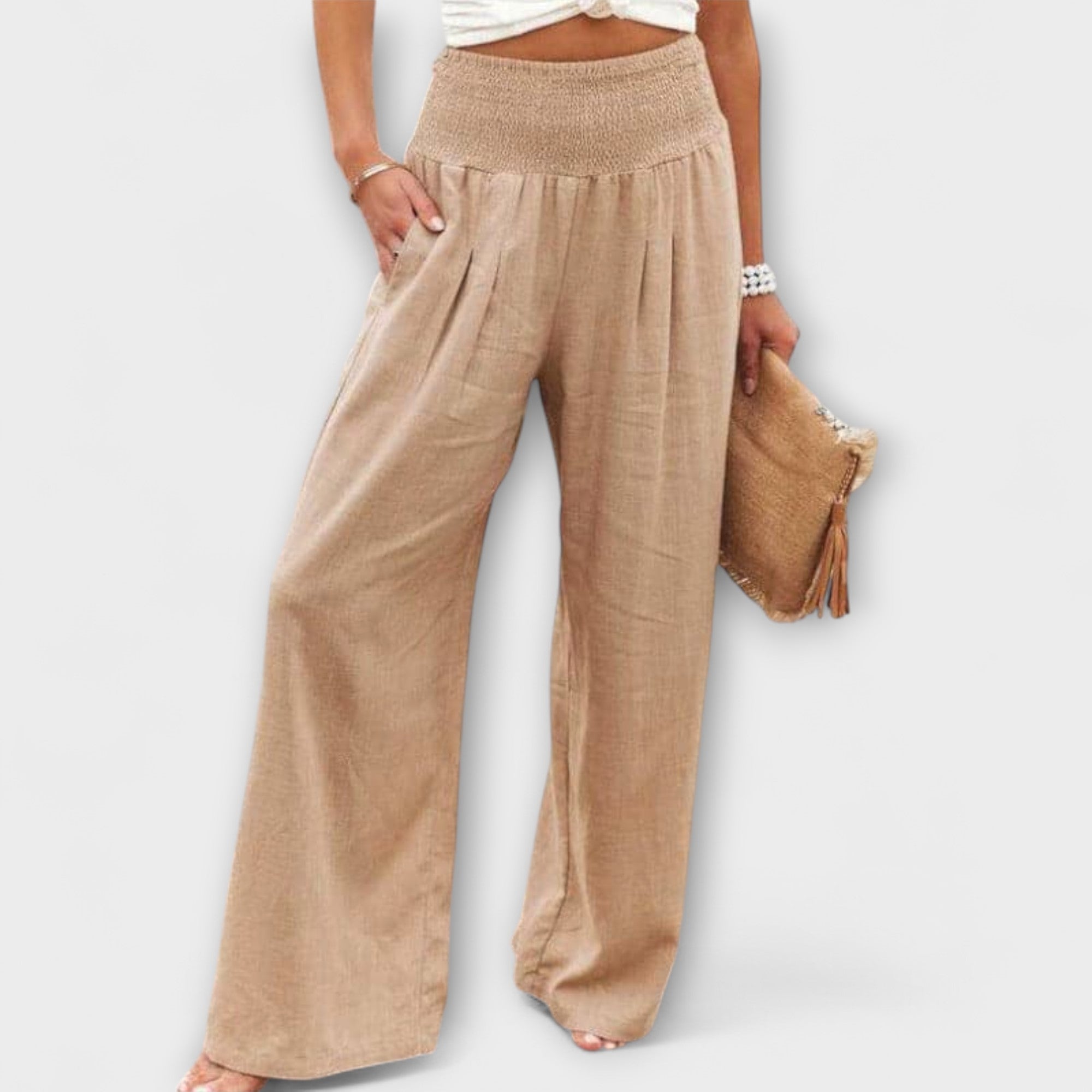 Pantaloni Larghi Donna con Elastico in Vita | Comfort e Stile Versatile per Ogni Occasione 10