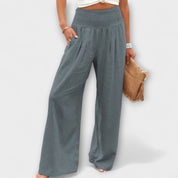 Pantaloni Larghi Donna con Elastico in Vita | Comfort e Stile Versatile per Ogni Occasione 11