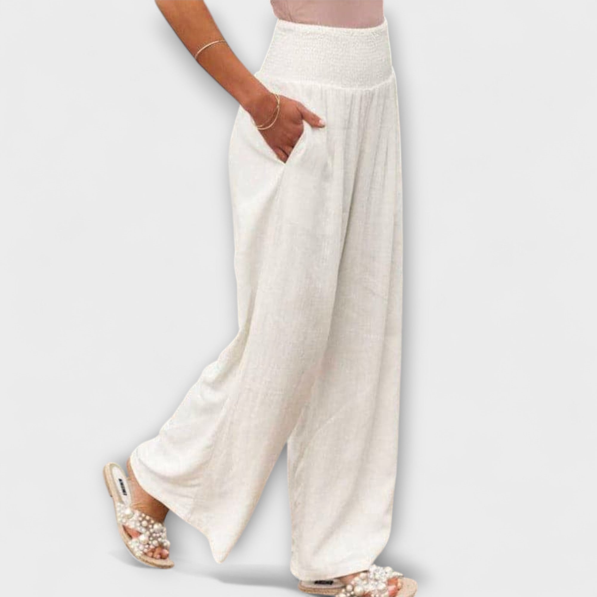 Pantaloni Larghi Donna con Elastico in Vita | Comfort e Stile Versatile per Ogni Occasione 5