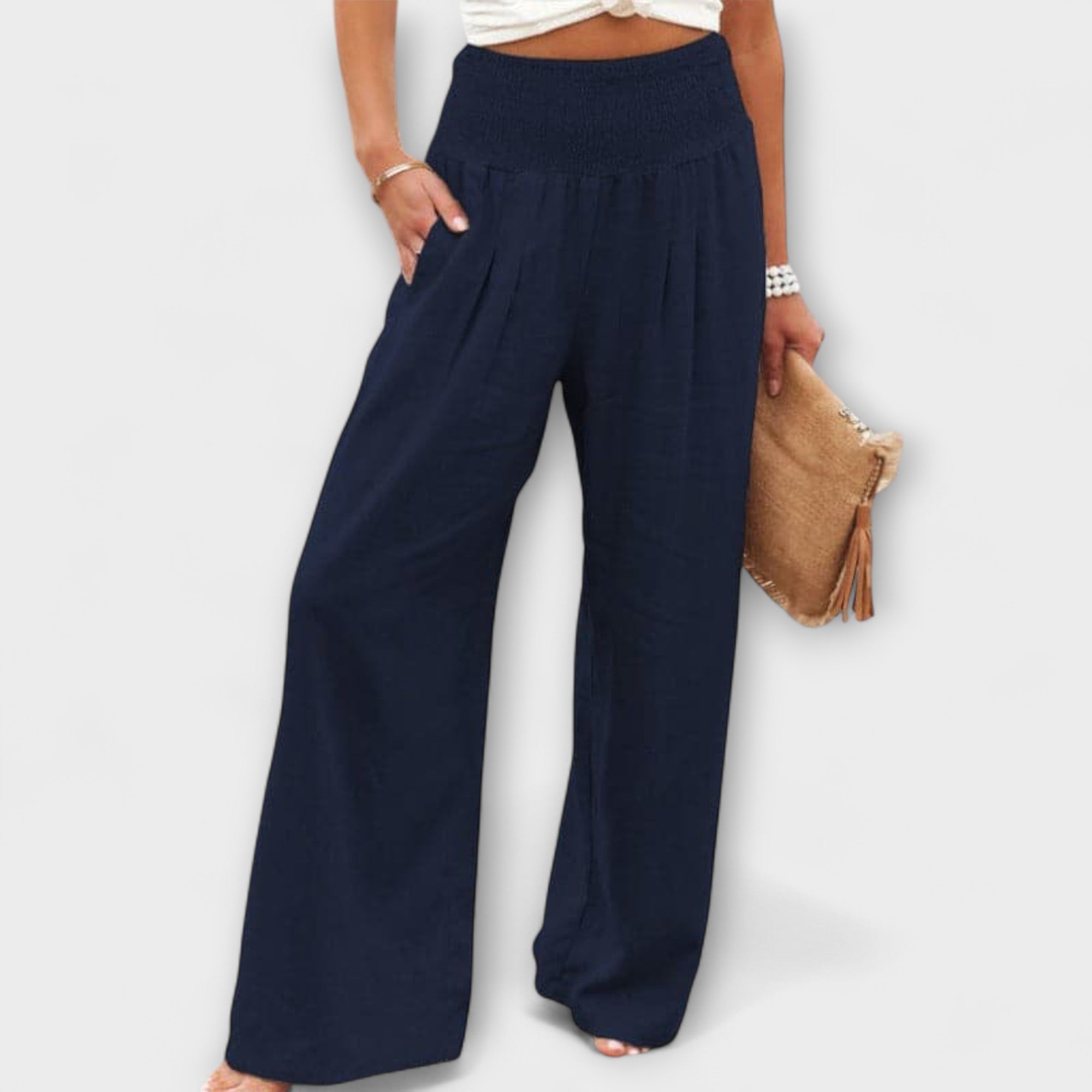 Pantaloni Larghi Donna con Elastico in Vita | Comfort e Stile Versatile per Ogni Occasione 8
