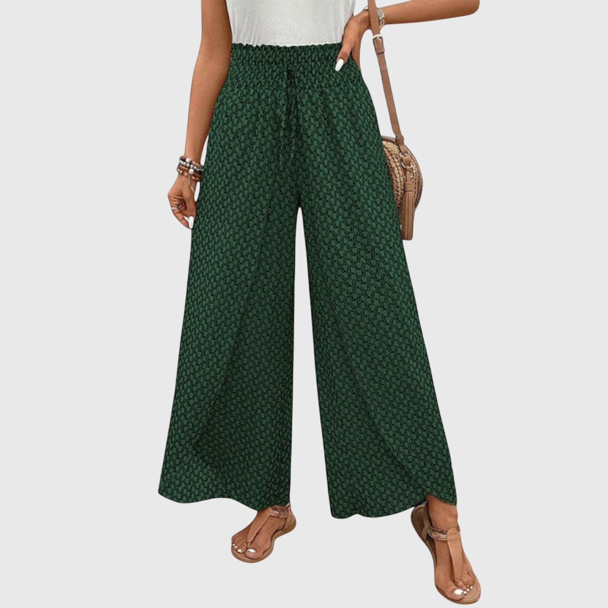 Pantaloni Palazzo Eleganti Donna con Vita Alta | Design Versatile per Comfort e Stile 0