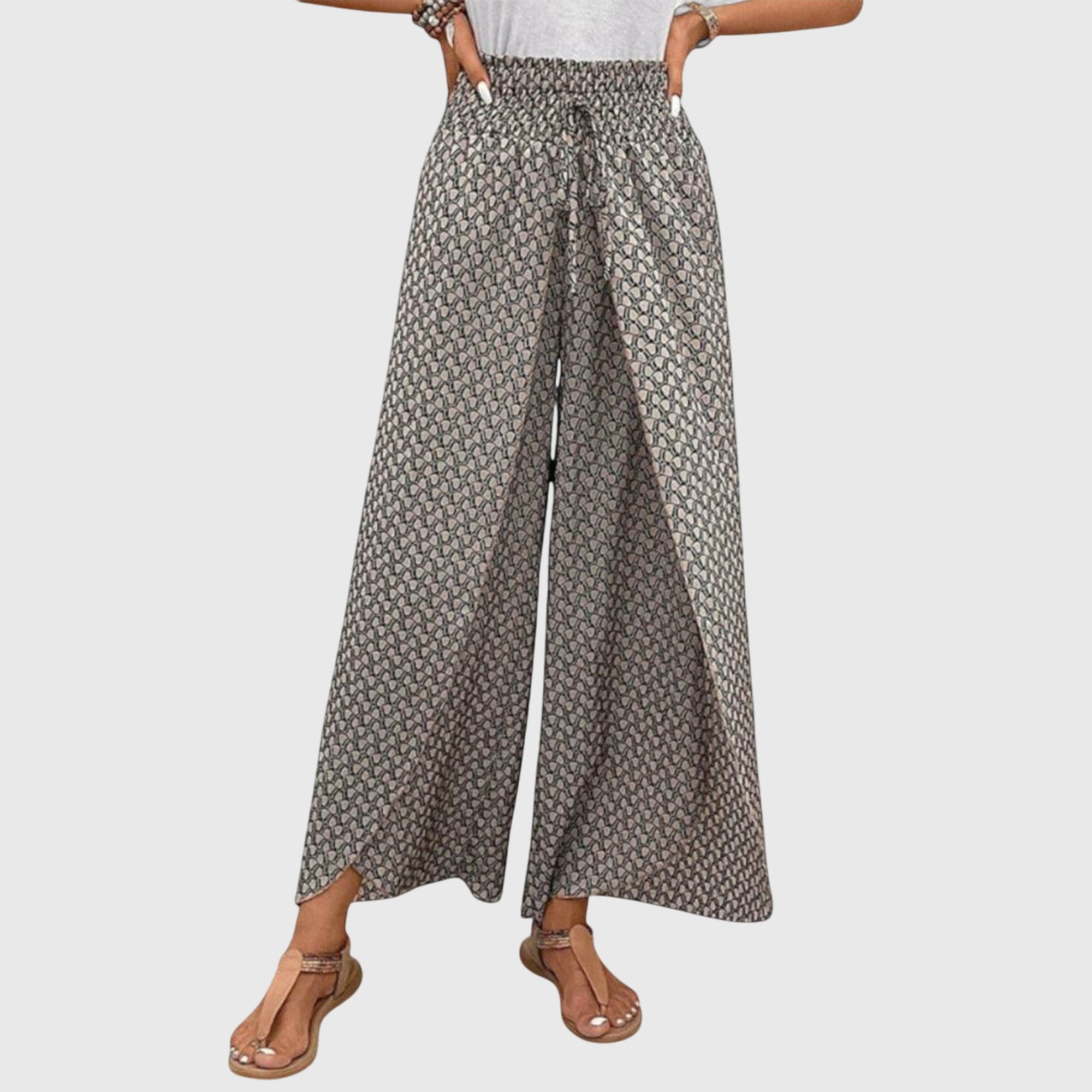 Pantaloni Palazzo Eleganti Donna con Vita Alta | Design Versatile per Comfort e Stile 2