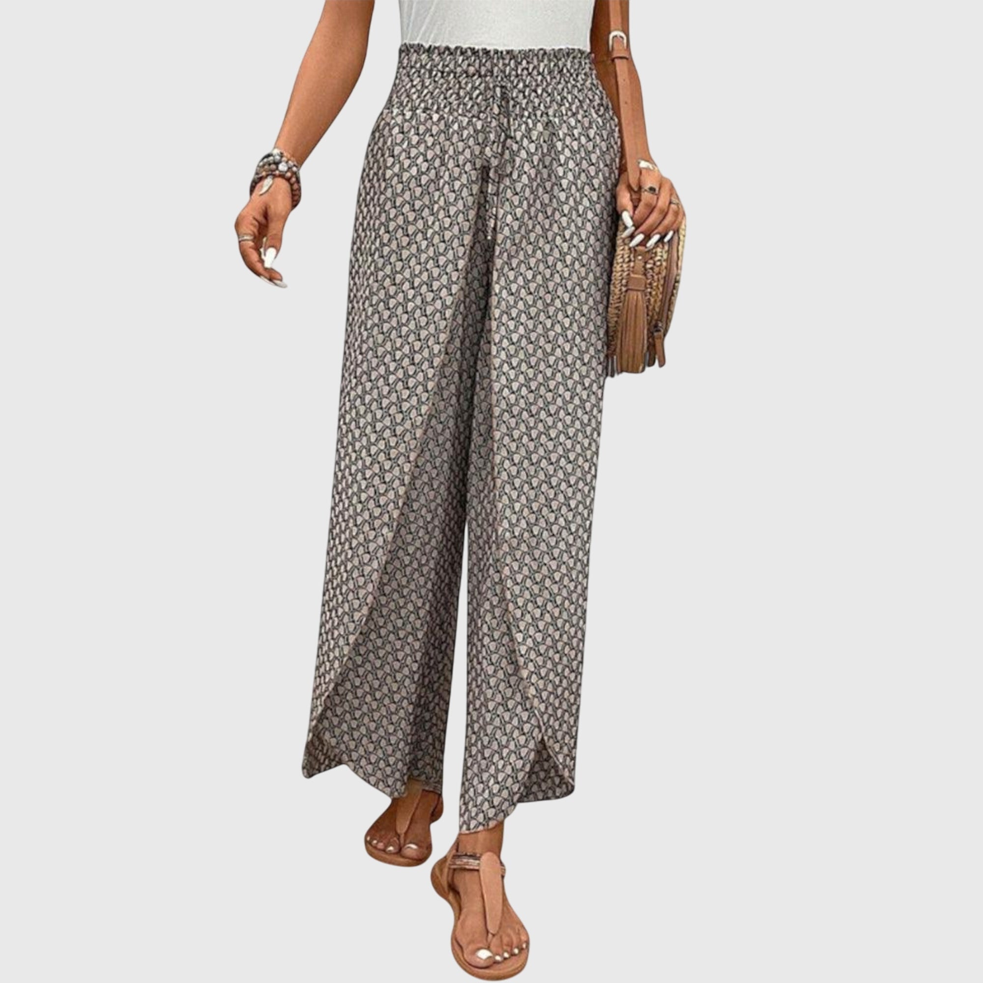Pantaloni Palazzo Eleganti Donna con Vita Alta | Design Versatile per Comfort e Stile 3