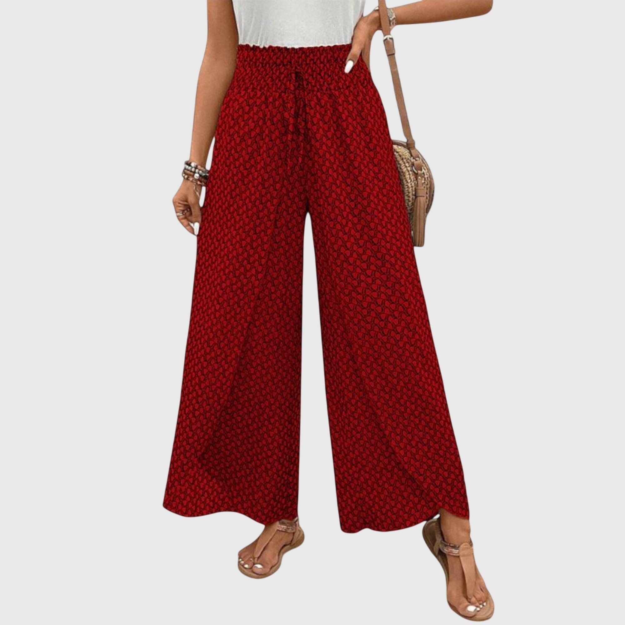 Pantaloni Palazzo Eleganti Donna con Vita Alta | Design Versatile per Comfort e Stile 9