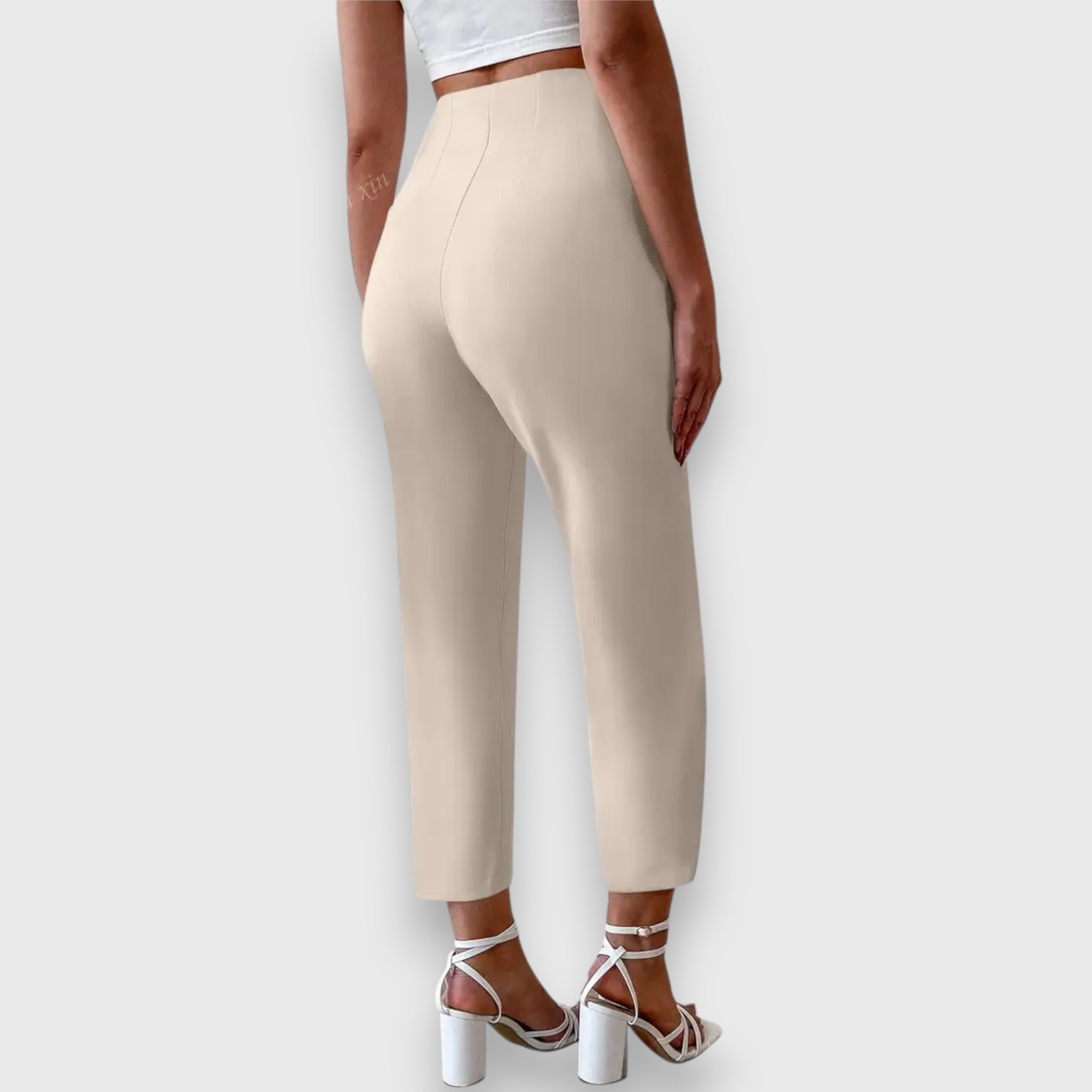 Pantaloni a Vita Alta | Design Classico con Gamba Dritta | Versatili per Comfort e Stile Quotidiano 1