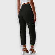 Pantaloni a Vita Alta | Design Classico con Gamba Dritta | Versatili per Comfort e Stile Quotidiano 3