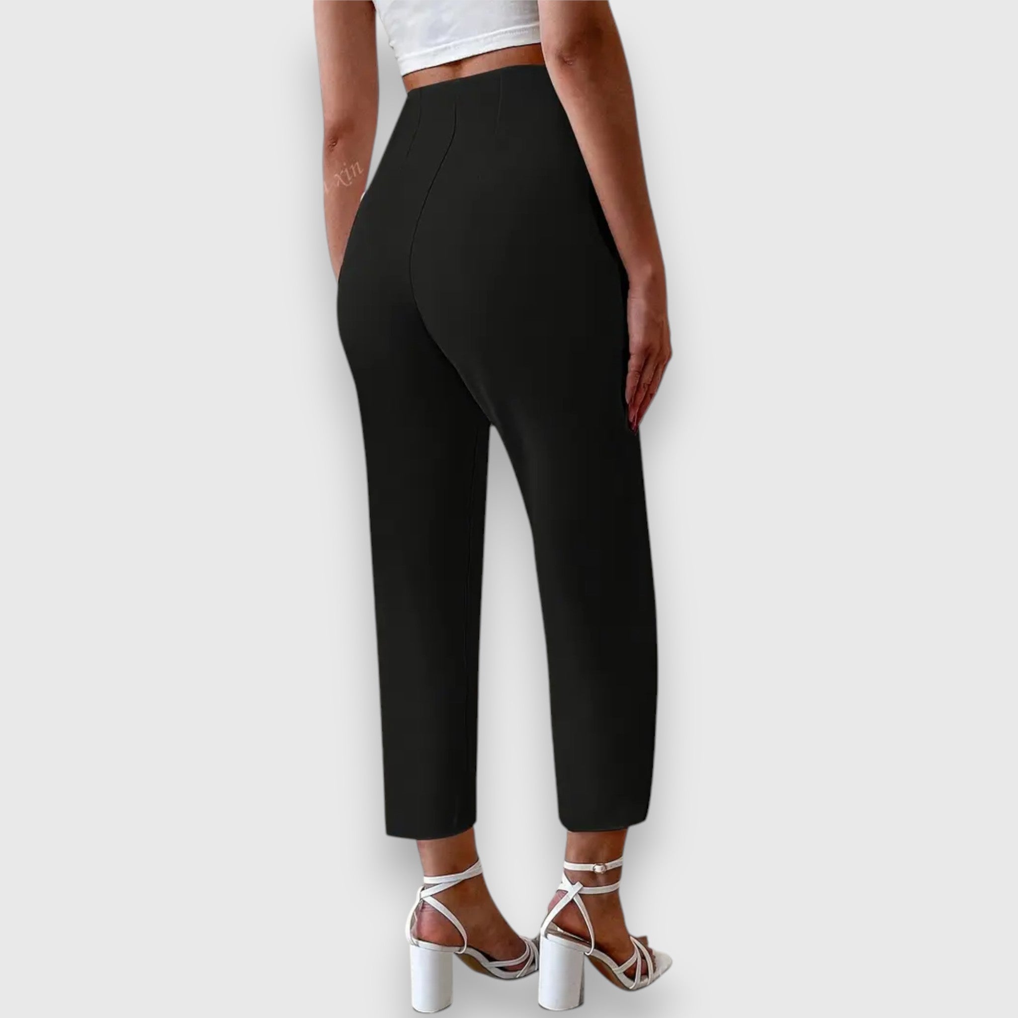 Pantaloni a Vita Alta | Design Classico con Gamba Dritta | Versatili per Comfort e Stile Quotidiano 3