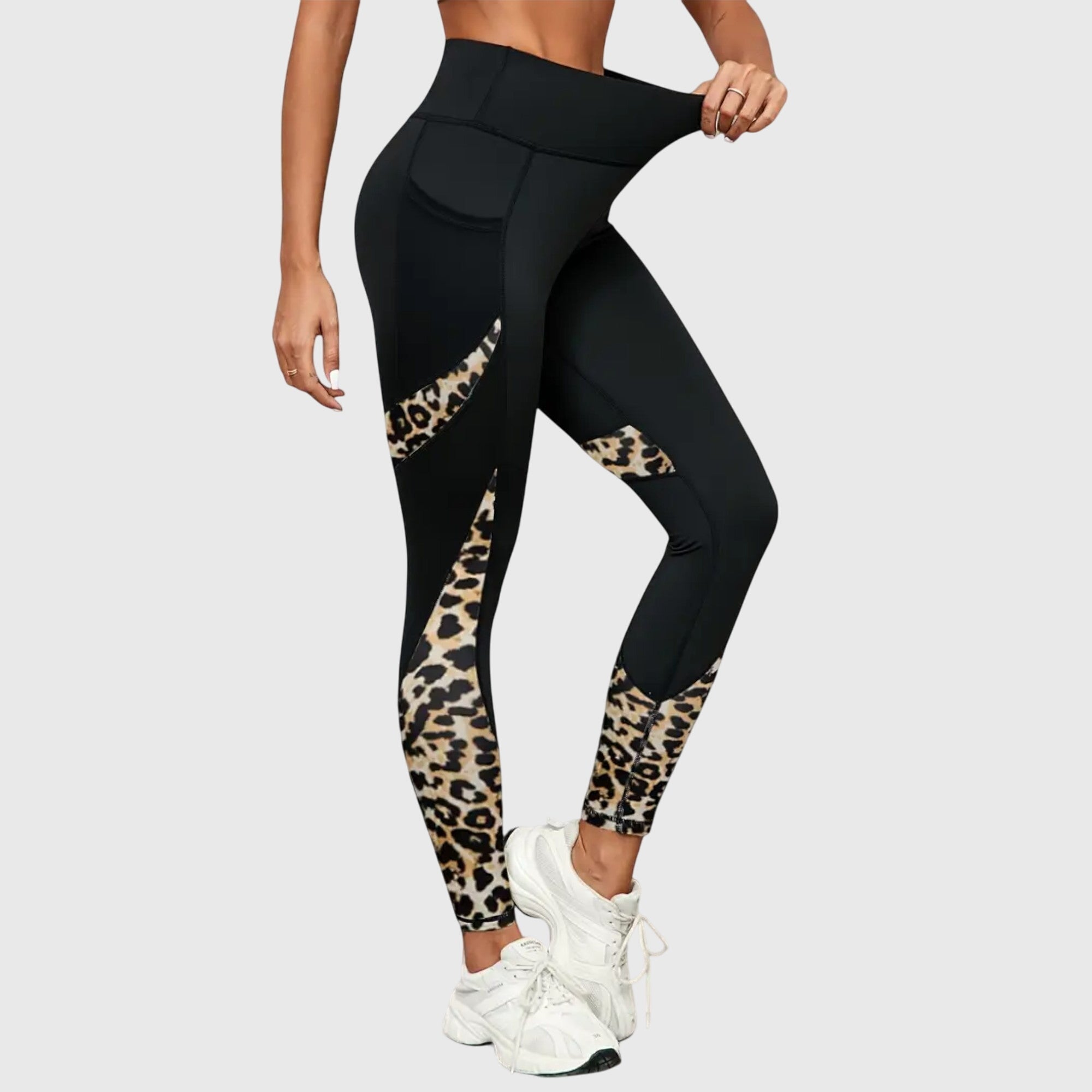 Pantaloni da Allenamento Leopardati a Vita Alta con Tasca Integrata | Comfort e Stile per Ogni Attività 2