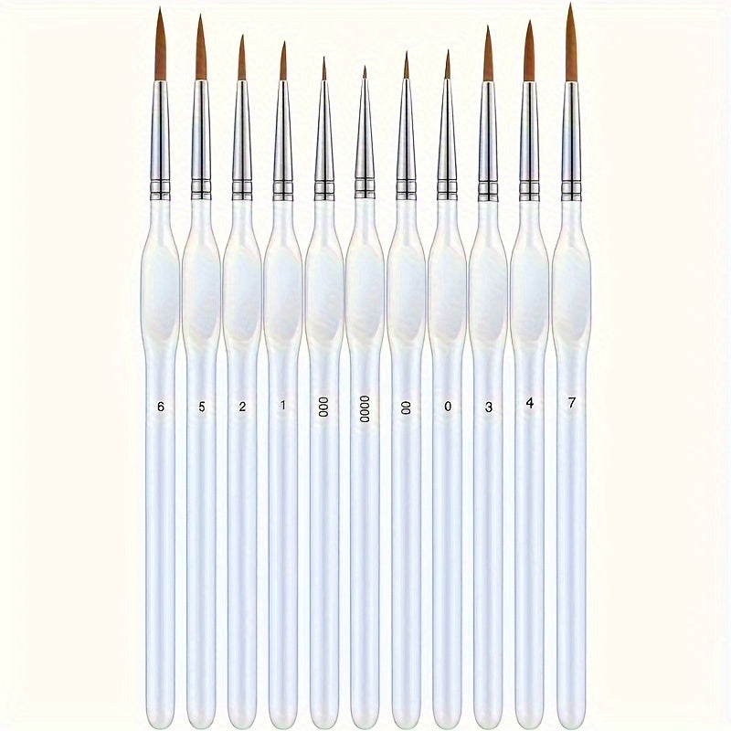 Pennelli Pittura | Pennello per Dettagli di Precisione con Setole Sintetiche | Ergonomico per Comfort e Massima Accuratezza 0