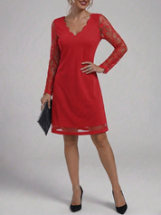 Rosanna | Elegante Abito in Pizzo Floreale per Cerimonia 1