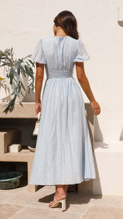 Samantha | Elegante Abito Midi Estivo con Scollo a V per Donna 4
