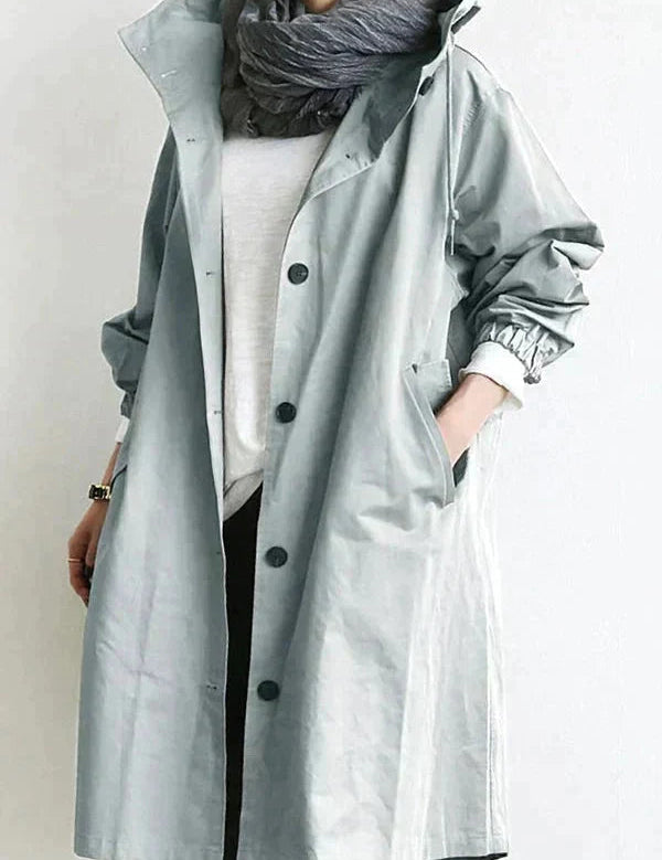 Saveria | Impermeabile Oversize Chic per Cappotto Donna Moderno 0