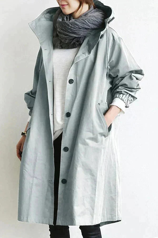 Saveria | Impermeabile Oversize Chic per Cappotto Donna Moderno 0