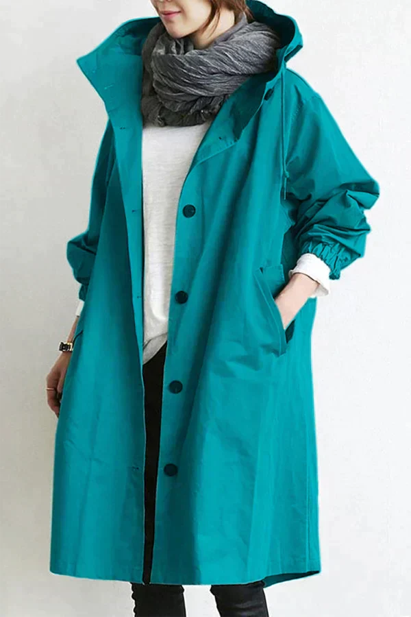 Saveria | Impermeabile Oversize Chic per Cappotto Donna Moderno 11