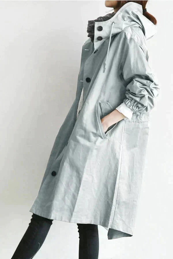 Saveria | Impermeabile Oversize Chic per Cappotto Donna Moderno 2