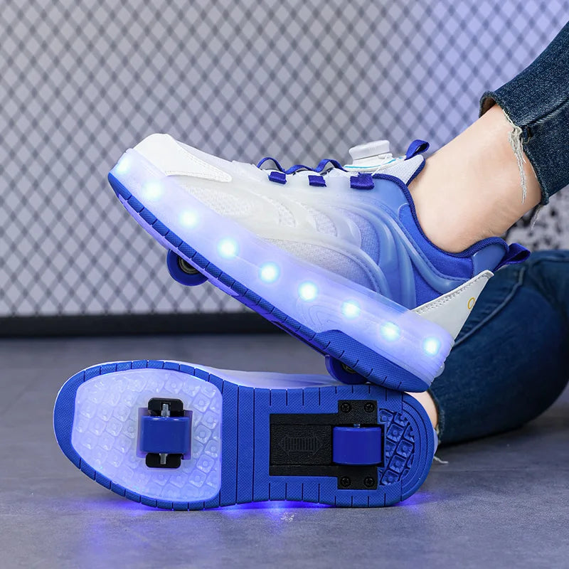 Scarpe da Skate a Rotelle con Luci LED e Design Robusto | Ricaricabili per Divertimento all'Aperto per Bambini 3
