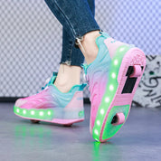 Scarpe da Skate a Rotelle con Luci LED e Design Robusto | Ricaricabili per Divertimento all'Aperto per Bambini 4