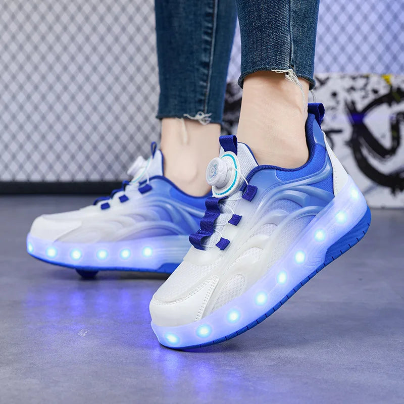 Scarpe da Skate a Rotelle con Luci LED e Design Robusto | Ricaricabili per Divertimento all'Aperto per Bambini 5