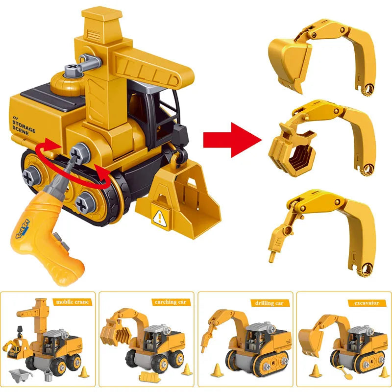 Set Gioco Educativo | Veicolo da Costruzione con Cacciavite Elettrico | Sviluppa Creatività e Abilità Tecniche per Bambini 1