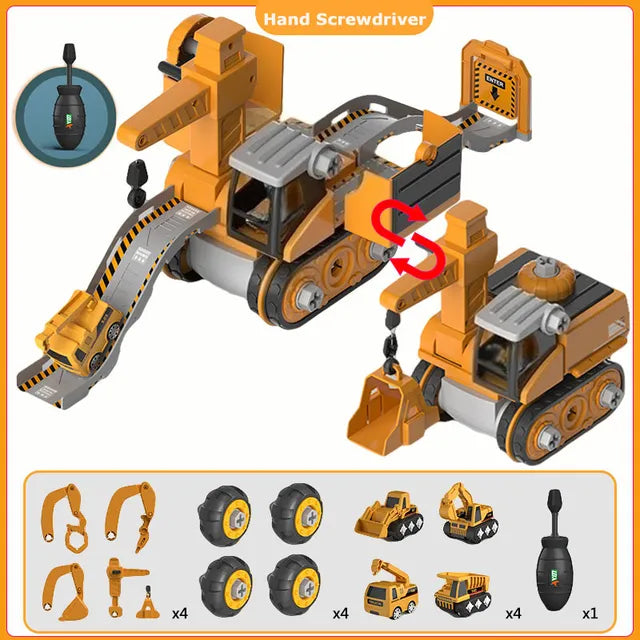 Set Gioco Educativo | Veicolo da Costruzione con Cacciavite Elettrico | Sviluppa Creatività e Abilità Tecniche per Bambini 4