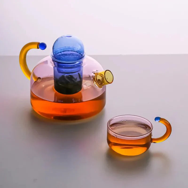Set di Bollitore e Tazze in Vetro Borosilicato con Design Elegante | Perfetto per Tè e Caffè 1