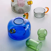 Set di Bollitore e Tazze in Vetro Borosilicato con Design Elegante | Perfetto per Tè e Caffè 4