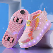 Sneakers Luminose per Bambini con Ali Ricaricabili USB | Comfort e Stile per Attività all'Aperto 0