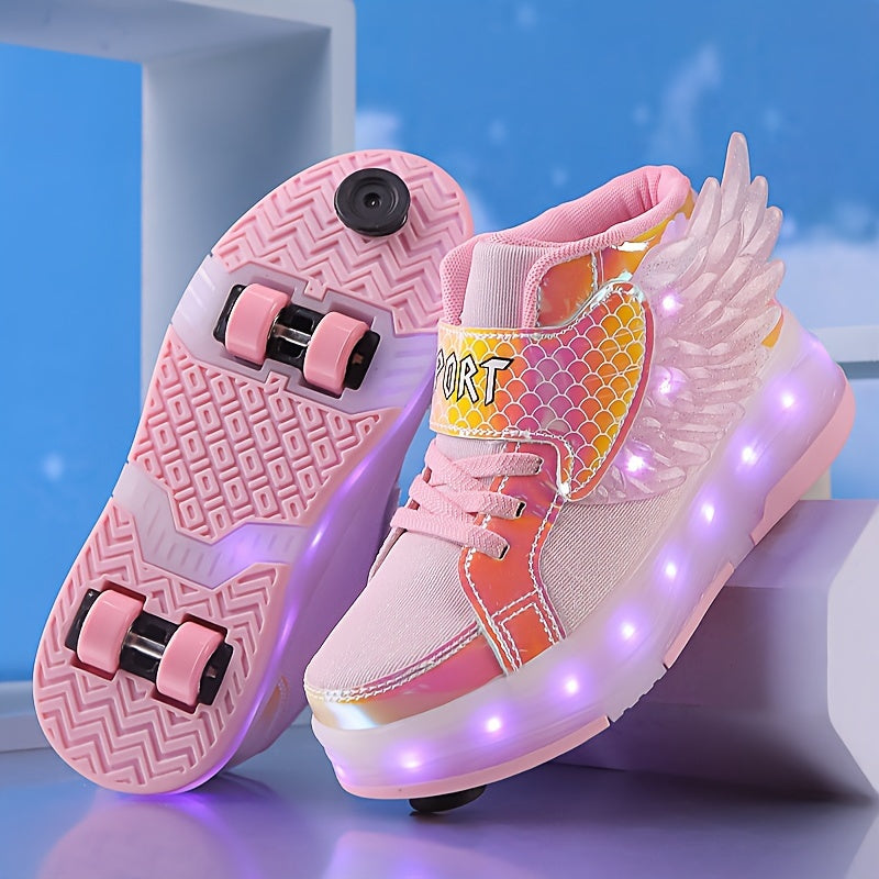 Sneakers Luminose per Bambini con Ali Ricaricabili USB | Comfort e Stile per Attività all'Aperto 2