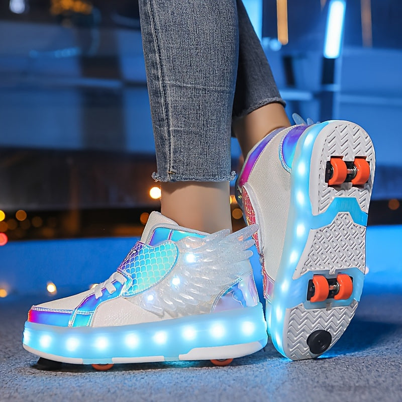 Sneakers Luminose per Bambini con Ali Ricaricabili USB | Comfort e Stile per Attività all'Aperto 4