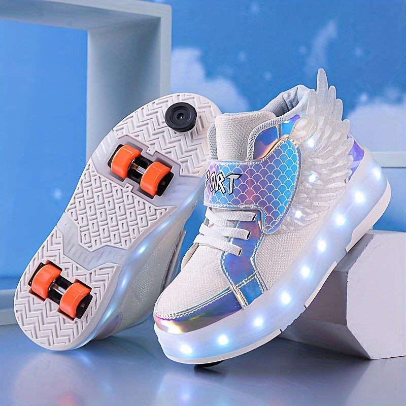 Sneakers Luminose per Bambini con Ali Ricaricabili USB | Comfort e Stile per Attività all'Aperto 7