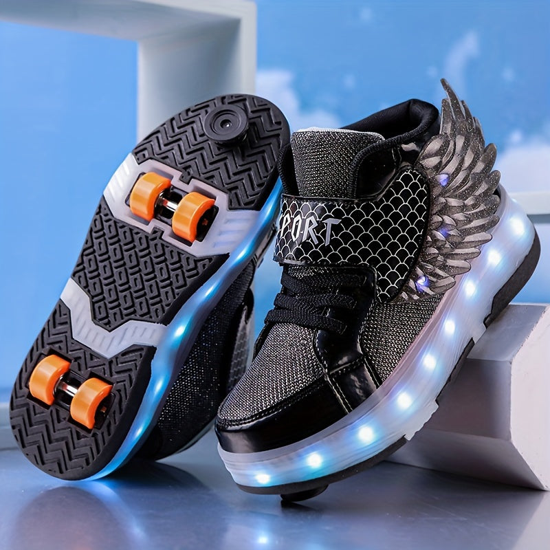 Sneakers Luminose per Bambini con Ali Ricaricabili USB | Comfort e Stile per Attività all'Aperto 9