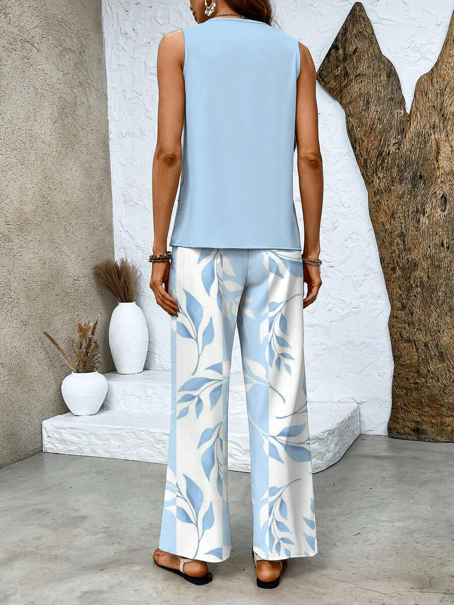 Sofia | Chic Set Tuta Donna con Pantaloni Ampi e Top a Strati 2