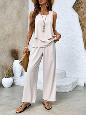 Sofia | Chic Set Tuta Donna con Pantaloni Ampi e Top a Strati 4