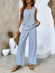 Sofia | Chic Set Tuta Donna con Pantaloni Ampi e Top a Strati 5