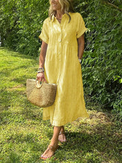 Sofia | Elegante Abito Chemisier a Righe per Donna 11