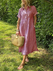 Sofia | Elegante Abito Chemisier a Righe per Donna 5