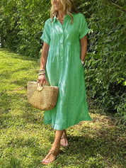 Sofia | Elegante Abito Chemisier a Righe per Donna 6