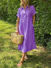 Sofia | Elegante Abito Chemisier a Righe per Donna 8