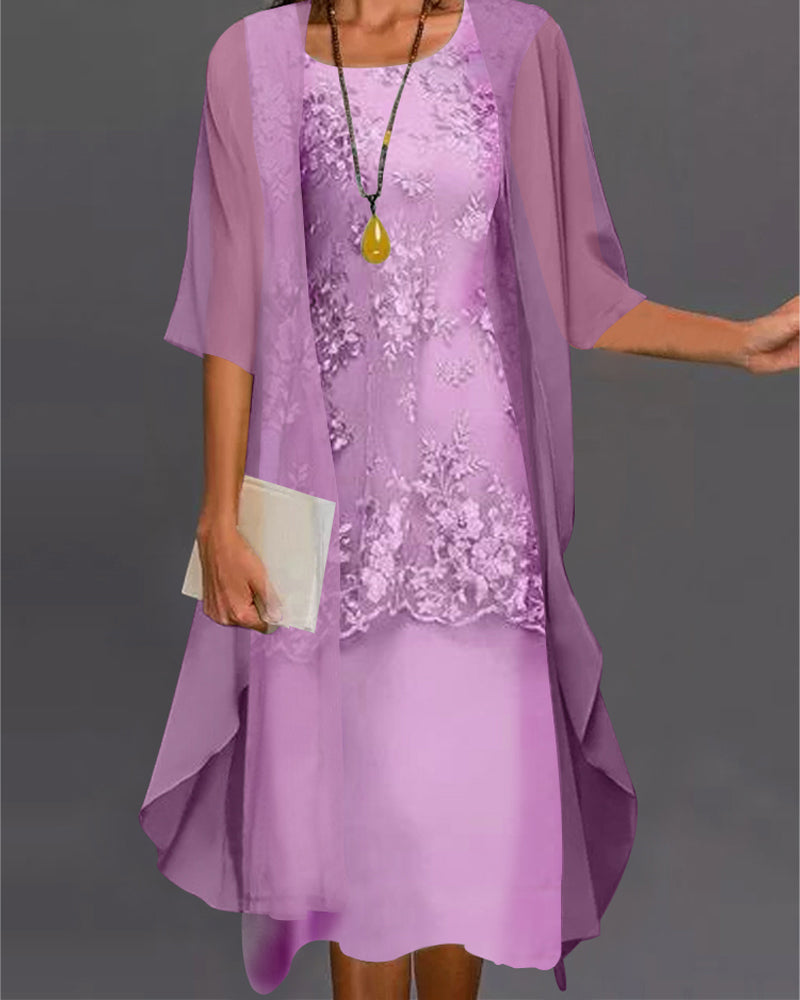 Sofia | Elegante Abito Chiffon a Due Pezzi per Cerimonia Donna 1