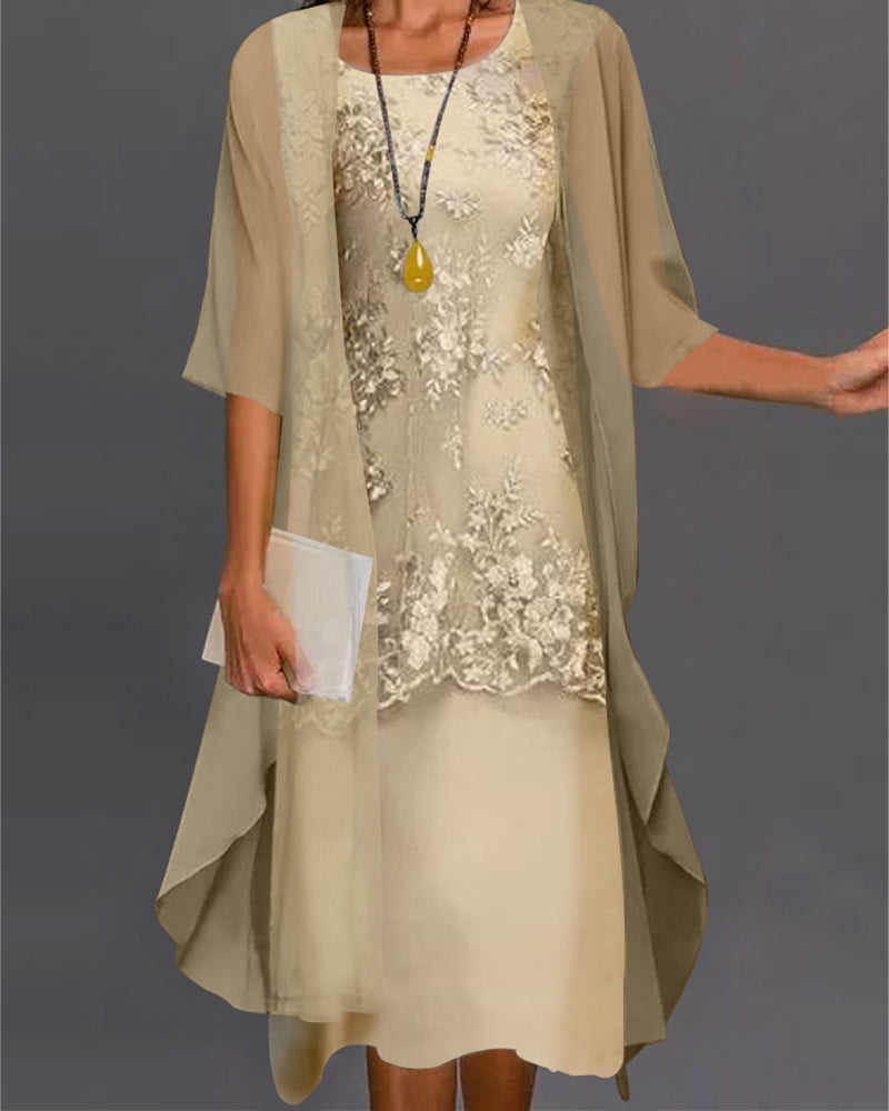Sofia | Elegante Abito Chiffon a Due Pezzi per Cerimonia Donna 2