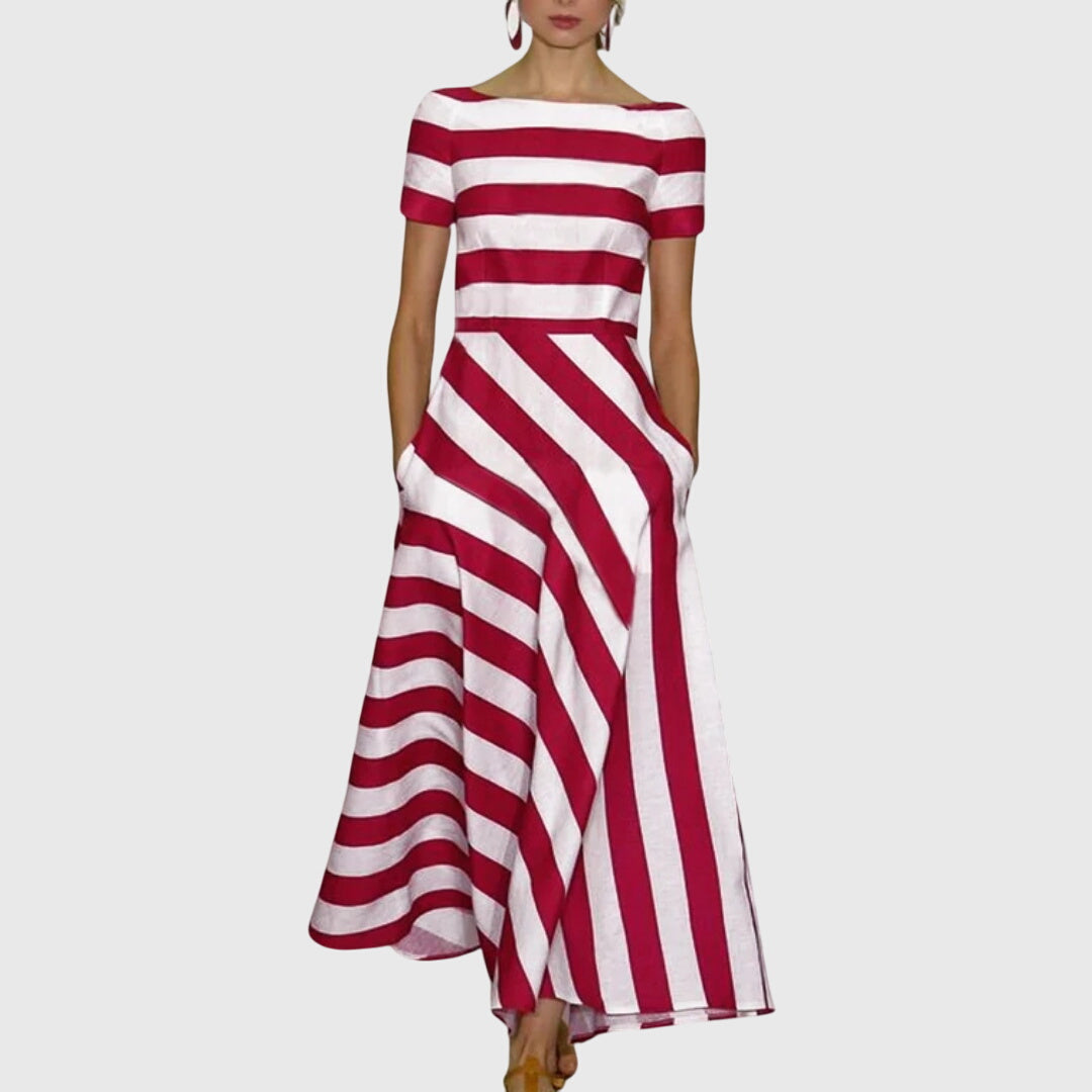 Sofia | Elegante Abito Donna a Righe Comodo e Versatile 0