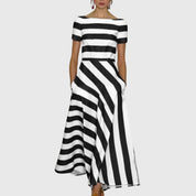 Sofia | Elegante Abito Donna a Righe Comodo e Versatile 1