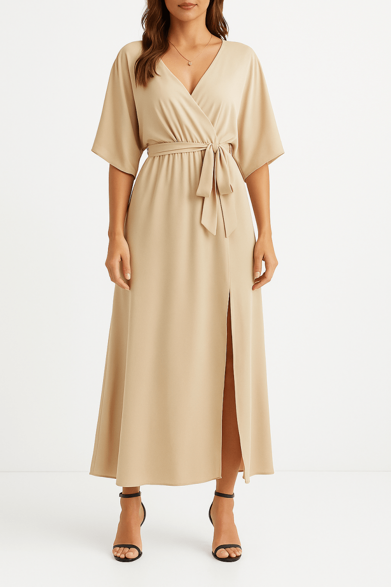 Sofia | Elegante Abito Donna con Scollo a V per Cerimonie e Occasioni Speciali 0