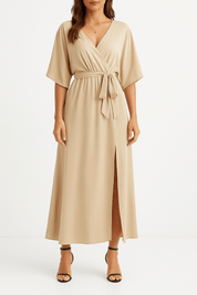 Sofia | Elegante Abito Donna con Scollo a V per Cerimonie e Occasioni Speciali 0