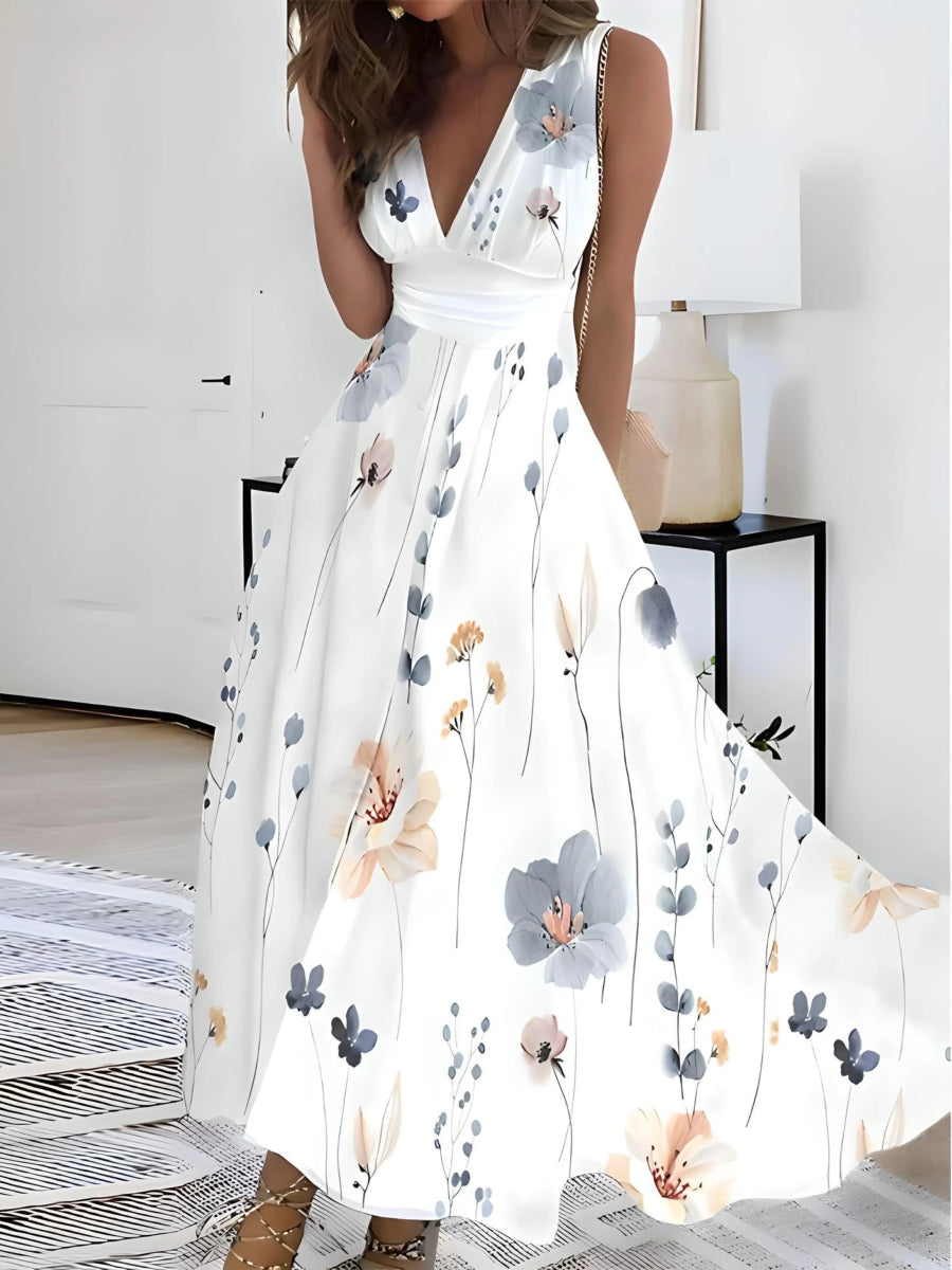 Sofia | Elegante Abito Floreale Donna per Cerimonia Estiva 2