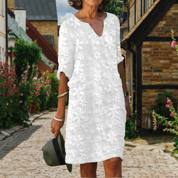 Sofia | Elegante Abito Floreale da Donna con Scollo a V 0