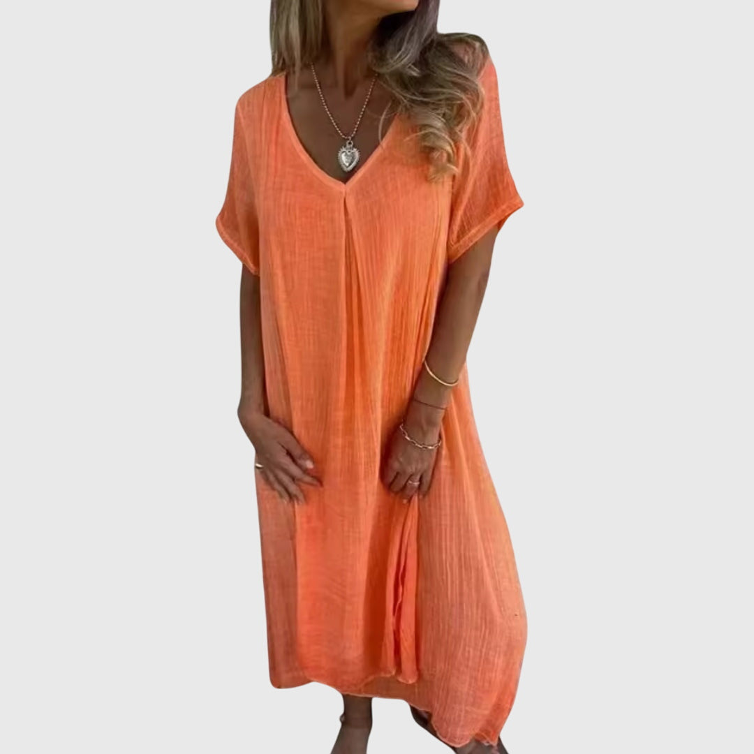 Sofia | Elegante Abito Leggero con Scollo a V per Cerimonia Donna 0
